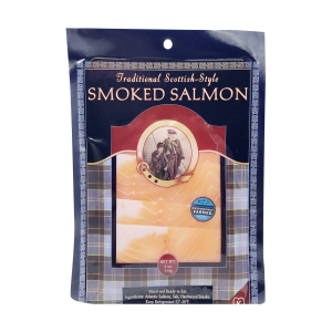 Smoked salmon in stand-up pouch (MAP) Packaging
